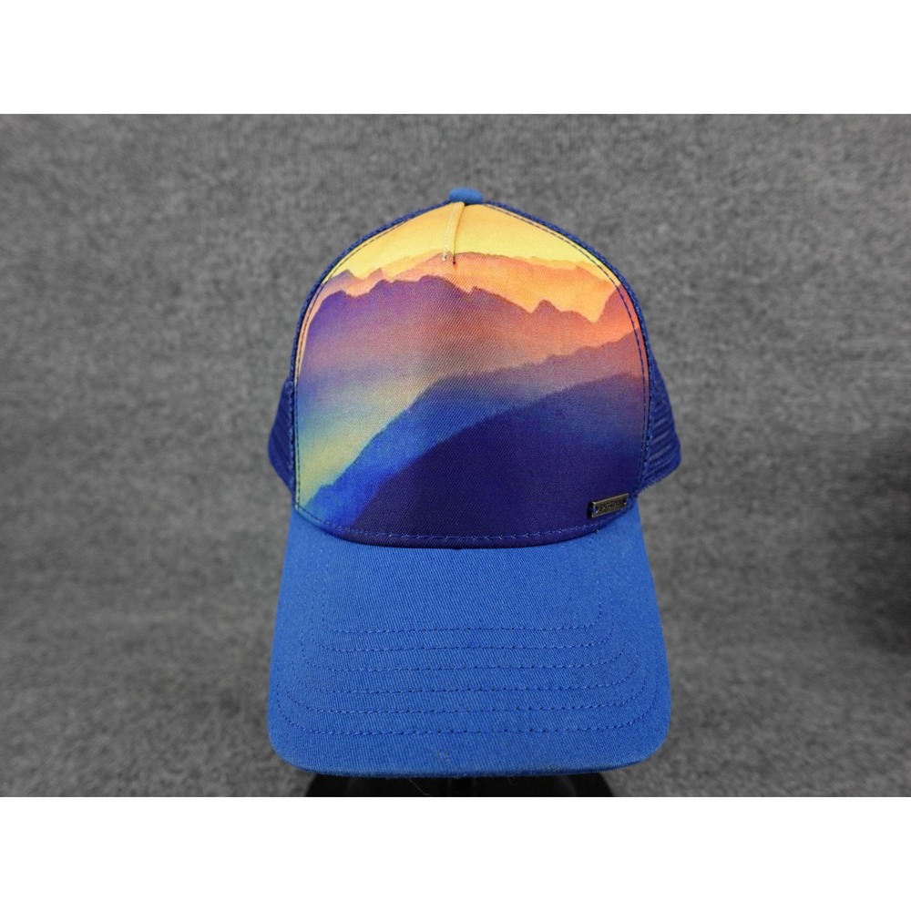 Prana Trucker Hat Unisex OS Blue Mountain Landscape‎ Mesh Snapback Outdoors